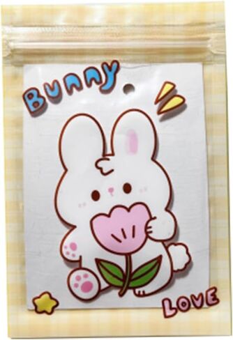 50 Pieces 7.5x11cm Small Cartoon Resealable Bags Cute PP Bag For Jewelry Packaging Bags Premium Adorable Anime Gift Bag (Pink dog) in Kuwait