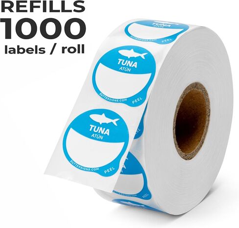 Vegetarian Food Labels 1000 pcs | 1" Dot Blank Sticker Labels to Write On for Party Buffet, Delis, Sandwich Shops, Food Containers in Saudi Arabia