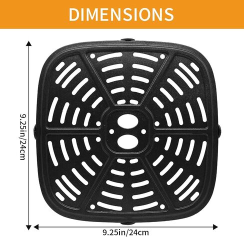 Air fryer Replacement Parts for Holstein Housewares 8.4QT Dual Basket Digital Air Fryer, 8.5×6.1 IN Air Fryer Grill Pan Grill Plate Crisper Plate Accessories Tray Rack in Kuwait