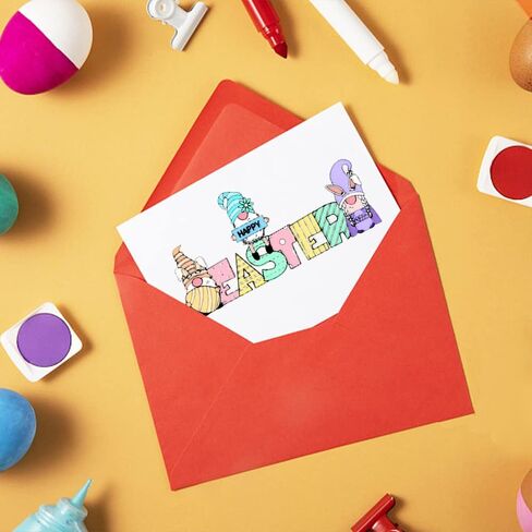 ALIBBON 2 Pcs Easter Gnomes Clear Stamps for Card Making and Photo Album Decorations, Happy Easter Gnomes Stamps, Easter Egg Gnomes Transparent Silicone Stamps for Crafting and DIY Scrapbooking in Saudi Arabia