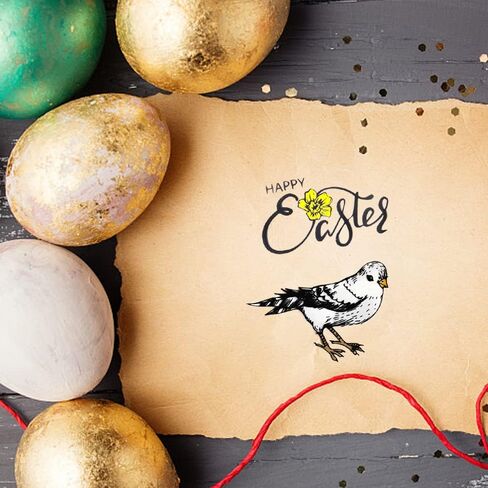 ALIBBON 2 Pcs Easter Gnomes Clear Stamps for Card Making and Photo Album Decorations, Happy Easter Gnomes Stamps, Easter Egg Gnomes Transparent Silicone Stamps for Crafting and DIY Scrapbooking in Saudi Arabia