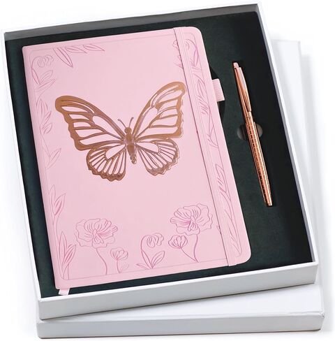 مجلة Veway Luxury Journal and Pen for Women - A5 Vegan Leather Noteboor مع Pen - 224 صفحة مبطنة ، فهرس وعبوة جاهزة للهدية (شجرة الحياة الأبدية) in Kuwait