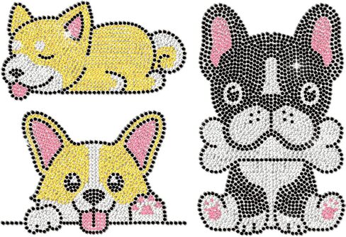 White Rhinestone Iron on Transfer Fading Decoration Bling Diamond Hotfix Patches for Clothes, Large Iron On Sequin Applique for Jeans Jacket Caps Bag T-Shirts Shoes DIY Decor in Kuwait