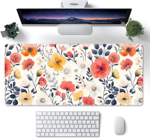 Probtis Mushroom Mouse Pad - واقي مكتب أنيمي كبير للألعاب ، قاعدة مطاطية غير قائلة ، 35.4 × 15.7 ' in Kuwait