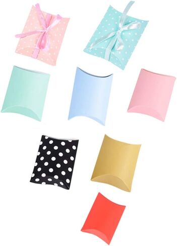 Akoak 50 PCS Wedding Wave Point Box Box ، صندوق هدايا الحلوى ، مناسب لعيد ميلاد الزفاف وعيد الميلاد (الأزرق الفاتح) in Saudi Arabia