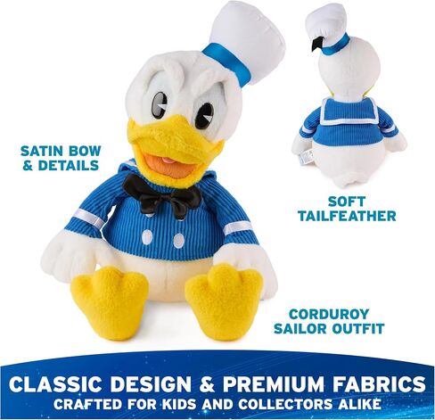 GUND Disney Official Donald Duck Classic Plush, Mickey and Friends, Deluxe Collector Stuffed Animal for Ages 1 and Up, Blue/White, 14" in Saudi Arabia