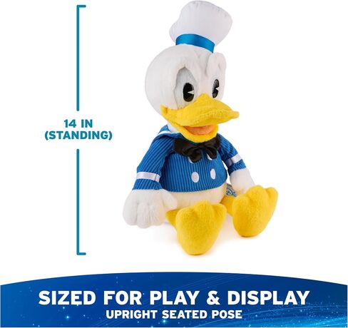 GUND Disney Official Donald Duck Classic Plush, Mickey and Friends, Deluxe Collector Stuffed Animal for Ages 1 and Up, Blue/White, 14" in Saudi Arabia