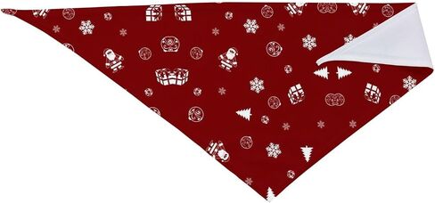 Christmas Dog Bandanas, Christmas Tree and Santa Claus Dog Scarf for Boy and Girl,Holiday Bandana for Gift idea,Santa Snowman Appliques,Pet Dog Puppy Holiday Scarf (Red-1) in Saudi Arabia