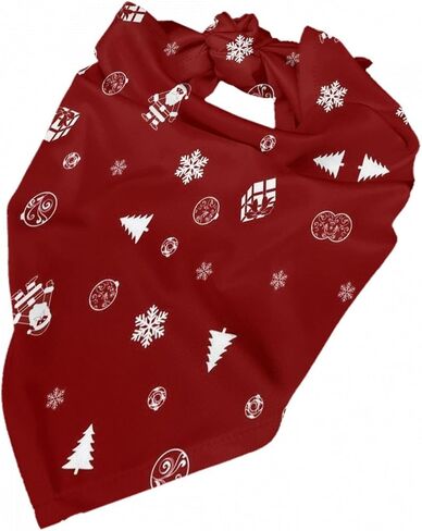 Christmas Dog Bandanas, Christmas Tree and Santa Claus Dog Scarf for Boy and Girl,Holiday Bandana for Gift idea,Santa Snowman Appliques,Pet Dog Puppy Holiday Scarf (Red-1) in Saudi Arabia