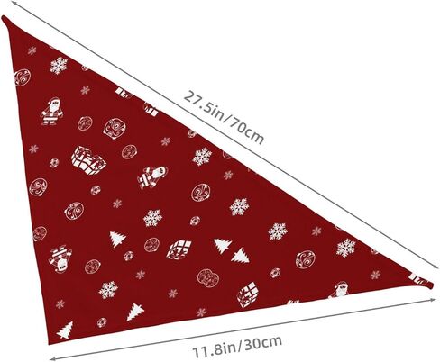 Christmas Dog Bandanas, Christmas Tree and Santa Claus Dog Scarf for Boy and Girl,Holiday Bandana for Gift idea,Santa Snowman Appliques,Pet Dog Puppy Holiday Scarf (Red-1) in Saudi Arabia