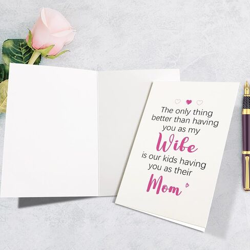 Supoeguk Sweet Wife Mother's Day Card, Romantic Mothers Day Card for Wife, Wife Birthday Card from Husband, The Only Thing Better Than Having You as My Wife in Saudi Arabia