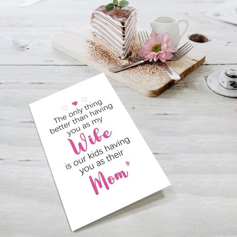 Supoeguk Sweet Wife Mother's Day Card, Romantic Mothers Day Card for Wife, Wife Birthday Card from Husband, The Only Thing Better Than Having You as My Wife in Saudi Arabia