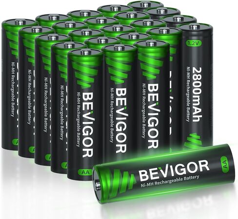 BEVIGOR 8 Pack AA Rechargeable Batteries 1500 Cycle,2800 mAh High Capacity 1.2V NiMH Low Self Discharge Double A Battery in Kuwait
