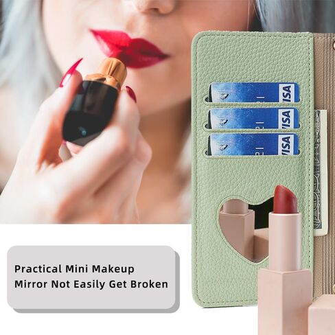 Asuwish Phone Case for Samsung Galaxy S23 Ultra 5G Wallet Woallet with Screen Screens and Mirror Flip Cover Ring حامل بطاقة Crossbody Cell S23ULTRA 23S S 23 23ULTRA 6.8 بوصة للنساء الأبيض in Saudi Arabia