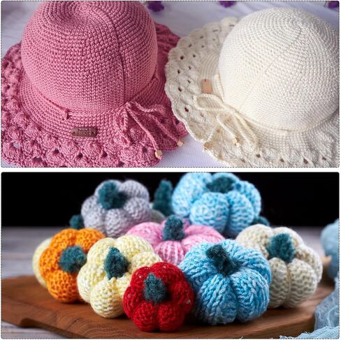 Patikil Natural Cotton Raffia Yarn 328 Yard ، Crochet Raffia Paper Ribbon for Diy Sun Hat Beach Bag Charn knitting ، Coffee Coffee. in Saudi Arabia