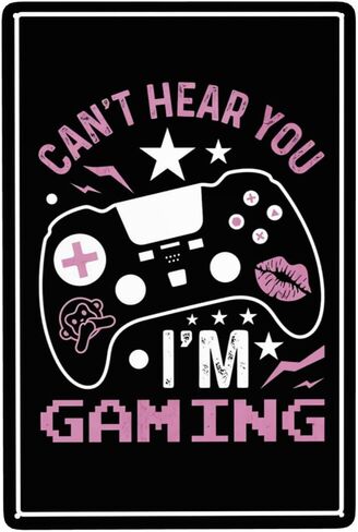 Metal Sign Gaming Room Decor for Boys Kids Gamer Wall Poster Aluminum Men Cave Video Game Bedroom Accessories 12 * 8 IN - Extre Me Gamer in Saudi Arabia