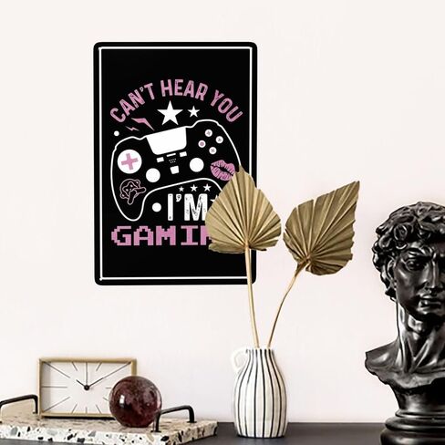 Metal Sign Gaming Room Decor for Boys Kids Gamer Wall Poster Aluminum Men Cave Video Game Bedroom Accessories 12 * 8 IN - Extre Me Gamer in Saudi Arabia