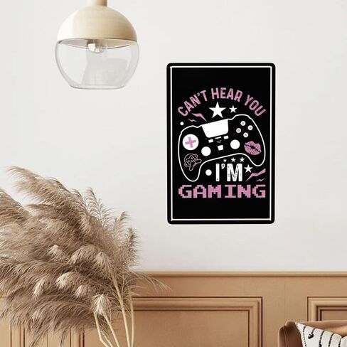 Metal Sign Gaming Room Decor for Boys Kids Gamer Wall Poster Aluminum Men Cave Video Game Bedroom Accessories 12 * 8 IN - Extre Me Gamer in Saudi Arabia