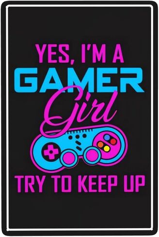 Metal Sign Gaming Room Decor for Boys Kids Gamer Wall Poster Aluminum Men Cave Video Game Bedroom Accessories 12 * 8 IN - Extre Me Gamer in Saudi Arabia