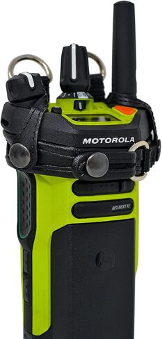Turtleback Holder Case for Motorola APX Next XN with D Rings, Black Leather Duty Belt Holsterr, Heavy Duty, V4 in Kuwait