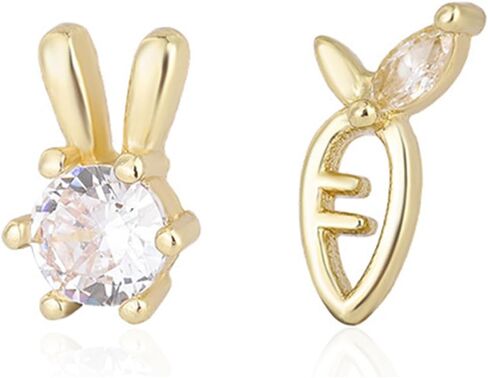 Dreuyet عيد الفصح الأرنب الأقراط لطيف الحيوان مضحك أرنب الأقراط 925 الفضة الاسترليني أرنب الجزرة أقراط للنساء الفتيات الاطفال الهدايا مجوهرات هيبوالرجينيك in Kuwait