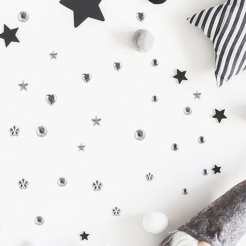 4 Sheets Color Gem Stickers for Crafts, Self Adhesive Heart Star Flower Round Rhinestones, 560Pcs Assorted Shapes Stick On Gems, Acrylic Bling Jewels Stickers, Craft Supplies for Kids in Kuwait