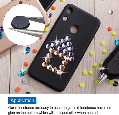 Meccanixity 2880 PCS Hotfix Rhinestones Flatback Crystal Glass Gems Rhinestones for Crafts Comply Diy Decoration (SS10 2.9mm ، اللون الأزرق البحري) in Kuwait