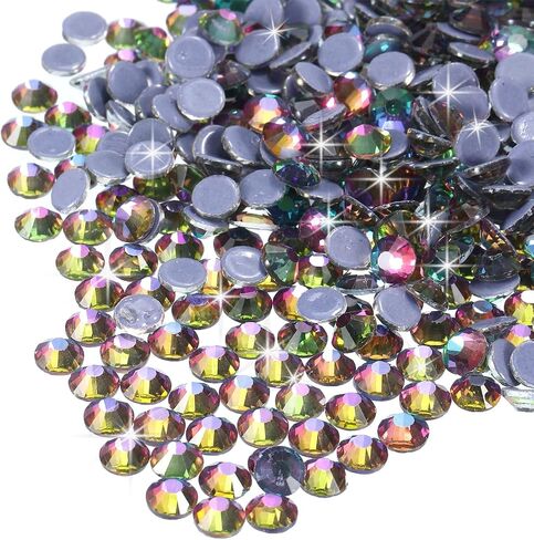 Meccanixity 2880 PCS Hotfix Rhinestones Flatback Crystal Glass Gems Rhinestones for Crafts Comply Diy Decoration (SS10 2.9mm ، اللون الأزرق البحري) in Kuwait