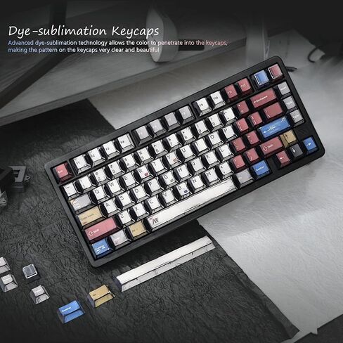 Retro Anime PBT Keycaps-Cherry Keycaps, Manga Theme Keycaps 60 65 75 100 Percent, 5 Side Dye Sublimation 141 Keys Set for Cherry Gateron MX Switches Keyboards, White (Colorful) in Saudi Arabia
