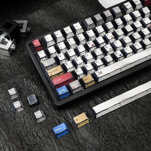 Retro Anime PBT Keycaps-Cherry Keycaps, Manga Theme Keycaps 60 65 75 100 Percent, 5 Side Dye Sublimation 141 Keys Set for Cherry Gateron MX Switches Keyboards, White (Colorful) in Saudi Arabia