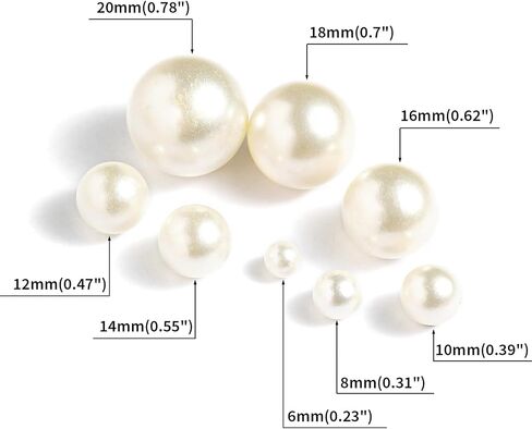FM FM42 500g/350pcs 14mm No Hole Ivory Simulated Pearl Beads for Crafts in Saudi Arabia