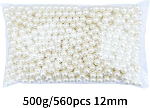 FM FM42 500g/350pcs 14mm No Hole Ivory Simulated Pearl Beads for Crafts in Saudi Arabia