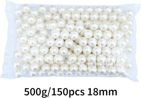 FM FM42 500g/350pcs 14mm No Hole Ivory Simulated Pearl Beads for Crafts in Saudi Arabia