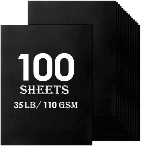 Black Construction Paper Bulk 100sheets 8.5x11 (30lb/110gsm) in Kuwait