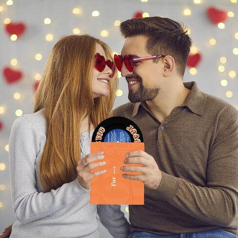 Retro Anniversary Card for Him or Her, Happy Valentine's Day Anniversary Card & Gifts for Husband Wife Boyfriend Girlfriend, Love You Forever Record Gifts for Women Men in Saudi Arabia