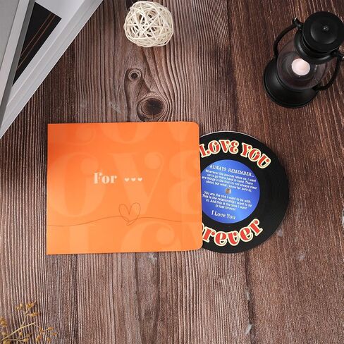 Retro Anniversary Card for Him or Her, Happy Valentine's Day Anniversary Card & Gifts for Husband Wife Boyfriend Girlfriend, Love You Forever Record Gifts for Women Men in Saudi Arabia