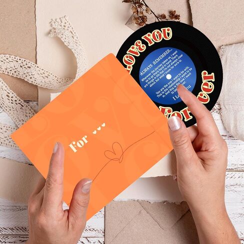 Retro Anniversary Card for Him or Her, Happy Valentine's Day Anniversary Card & Gifts for Husband Wife Boyfriend Girlfriend, Love You Forever Record Gifts for Women Men in Saudi Arabia