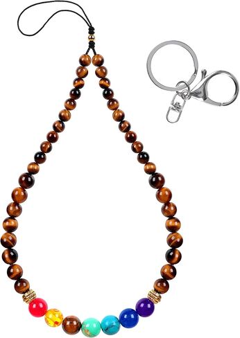 Solar System Phone Charm Lanyard Wrist Strap Universe Galaxy Blue Sandstone The Eight Planets Guardian Star Beaded Keychain for Women Men in Saudi Arabia