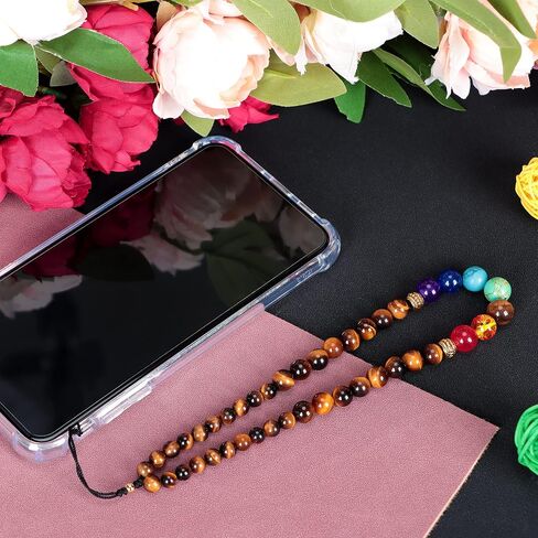 Solar System Phone Charm Lanyard Wrist Strap Universe Galaxy Blue Sandstone The Eight Planets Guardian Star Beaded Keychain for Women Men in Saudi Arabia