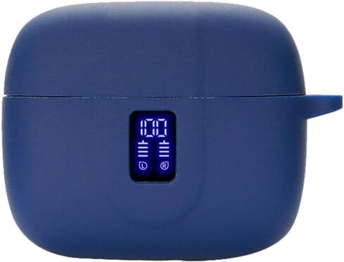 Earbuds Case Compatible with TAGRY X08 Wireless Headphone, Silicon Protective Cover with Keychain, with Window for LED Display (Black) in Saudi Arabia