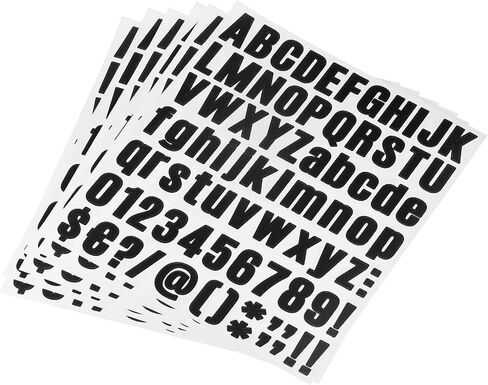 uxcell Letter Number Stickers Kit, 1 Inch Vinyl Self Adhesive Waterproof Alphabet Decals for Mailbox Address Sign DIY Crafts Card, 486 Pcs 6 Sheet Purple in Saudi Arabia