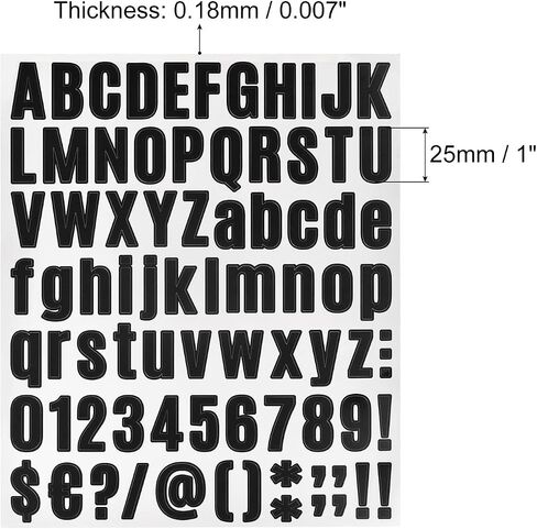 uxcell Letter Number Stickers Kit, 1 Inch Vinyl Self Adhesive Waterproof Alphabet Decals for Mailbox Address Sign DIY Crafts Card, 486 Pcs 6 Sheet Purple in Saudi Arabia