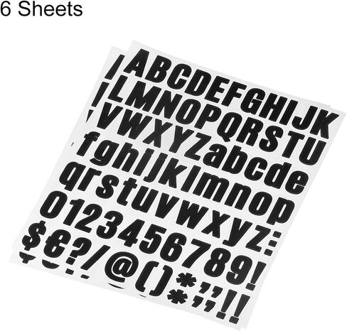 uxcell Letter Number Stickers Kit, 1 Inch Vinyl Self Adhesive Waterproof Alphabet Decals for Mailbox Address Sign DIY Crafts Card, 486 Pcs 6 Sheet Purple in Saudi Arabia