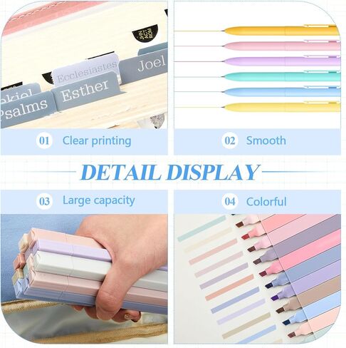 98 قطعة من لوازم دراسة الكتاب المقدس، لوازم مدرسية جمالية، طقم مذكرات للكتاب المقدس، كتاب توضيحي جمالي للكتاب المقدس، ملاحظات هلامية، مقلمة لمكتب المدرسة، هدية مسيحية (أخضر) in Kuwait