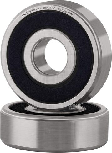 XiKe 10 Pcs 6300-2RS Double Rubber Seal Bearings 10x35x11mm, Pre-Lubricated and Stable Performance and Cost Effective, Deep Groove Ball Bearings. in Kuwait