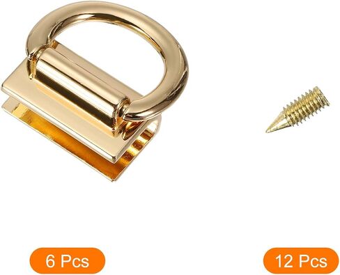 uxcell Metal Bag Connector D Ring, Purse Bridge Hanger Buckle with Screws for Purse DIY, Key Chain Lanyard in Kuwait