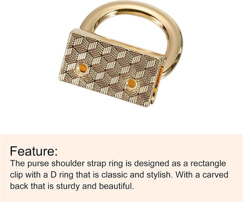 uxcell Metal Bag Connector D Ring, Purse Bridge Hanger Buckle with Screws for Purse DIY, Key Chain Lanyard in Kuwait