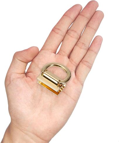 uxcell Metal Bag Connector D Ring, Purse Bridge Hanger Buckle with Screws for Purse DIY, Key Chain Lanyard in Kuwait