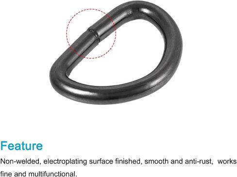 METALLIXITY Metal Rings Non-welded D-shaped Ring Buckles for Hardware DIY Keychains Card Holders Purse in Saudi Arabia