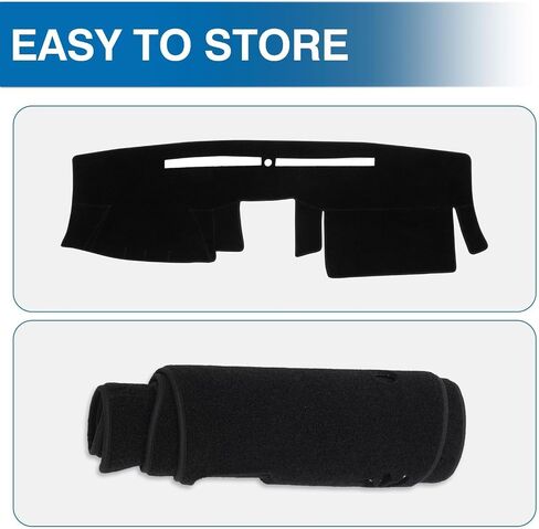 غطاء لوحة القيادة KUST لسيارة Nissan Frontier 2005-2021/Xterra 2005-2015/Pathfinder 2005-2012، 2009-2012 سوزوكي إيكواتو ملحقات داخلية للسيارة غير قابلة للانزلاق، سجادة داش مناسبة للزجاج الأمامي وهج أسود in Saudi Arabia